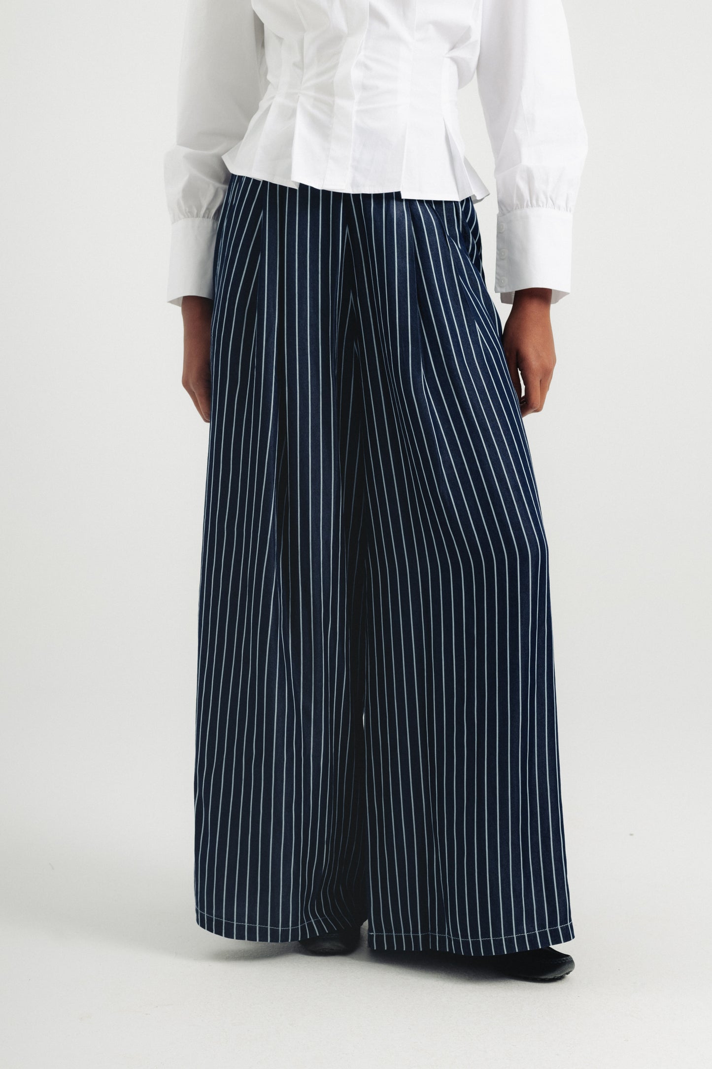 Soft Tencel Pants - Striped