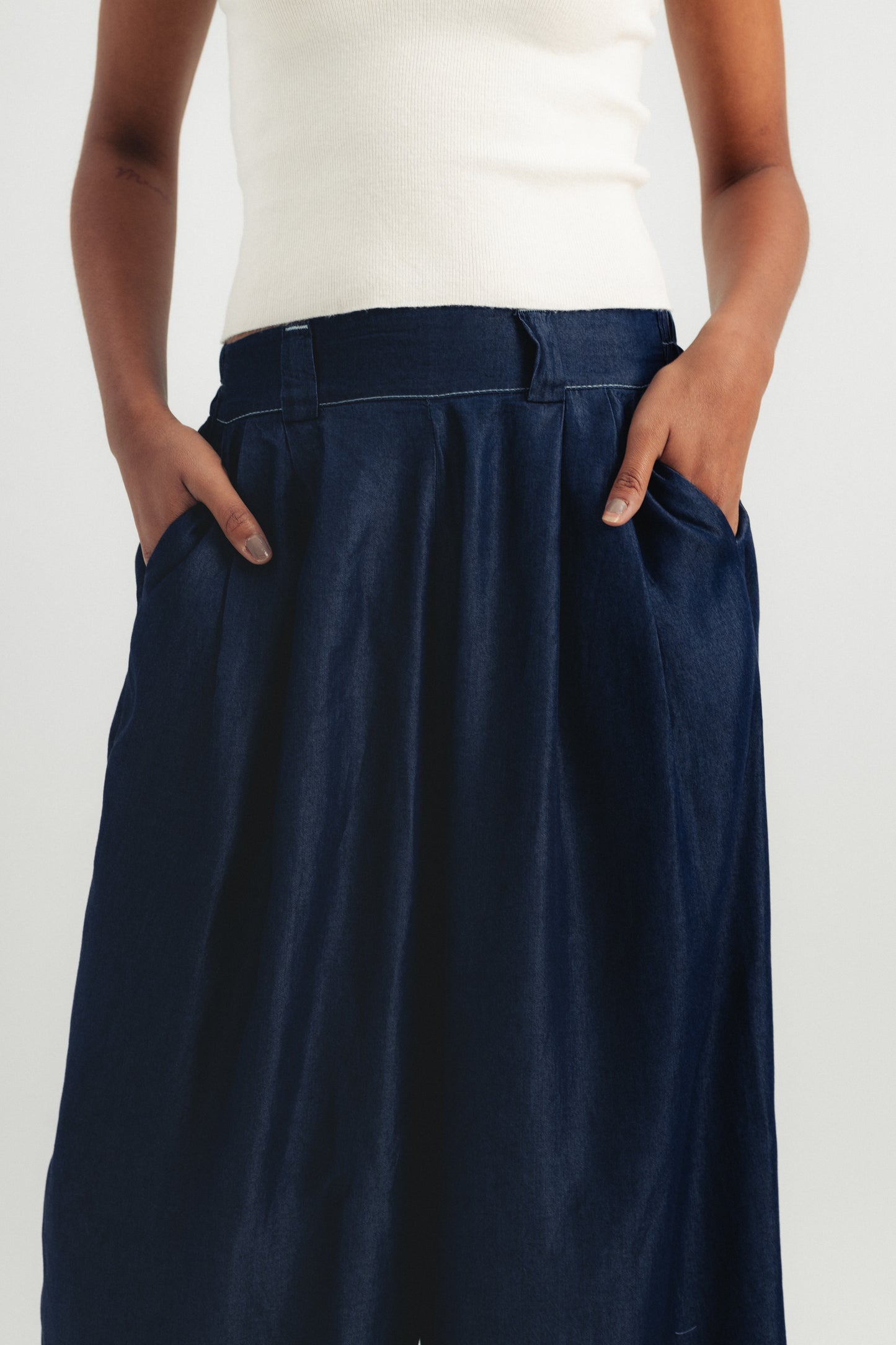Tencel Pants - Navy Blue