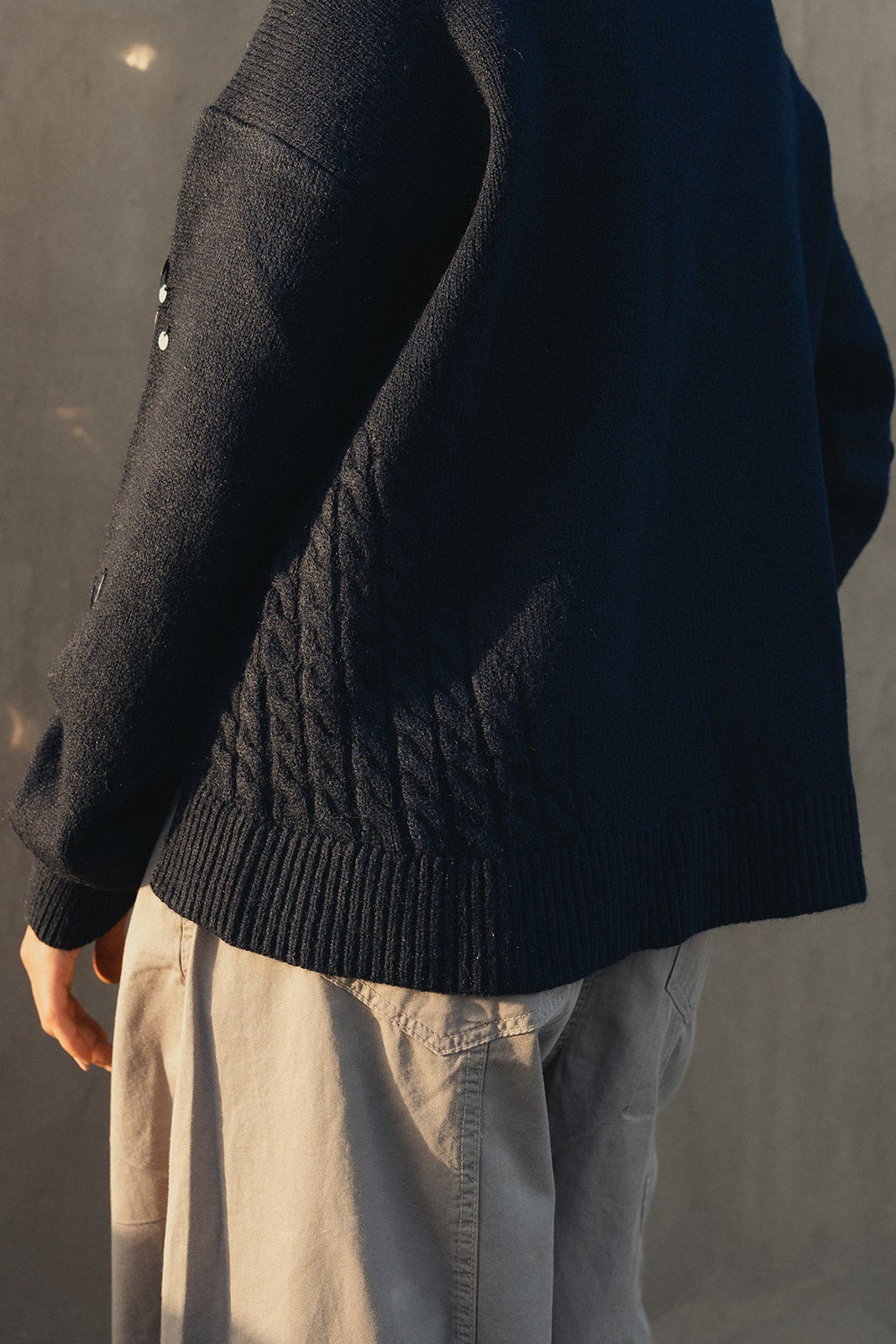 Hand Beaded Wool Cardigan