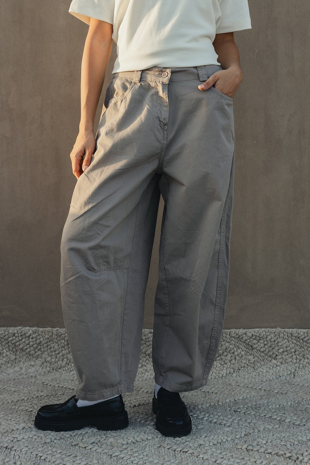 Cotton Barrel Pants