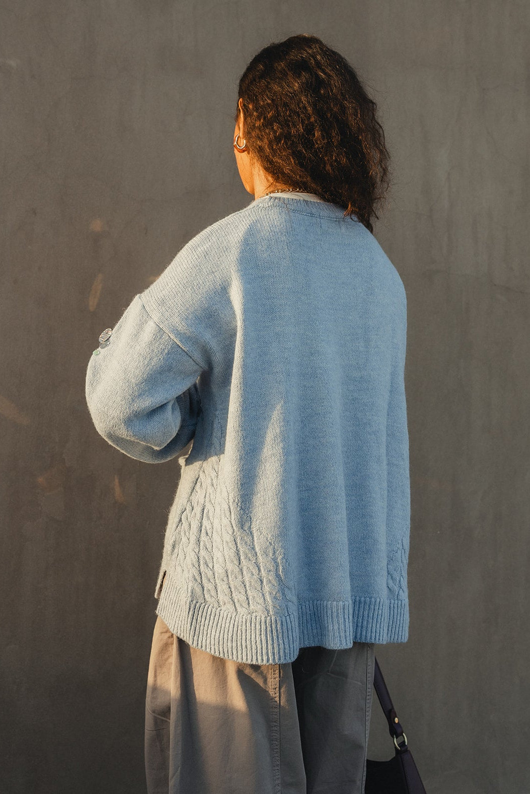Hand Beaded Wool Cardigan