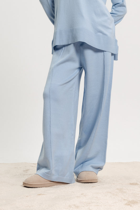 Soft Knit Pants - Blue