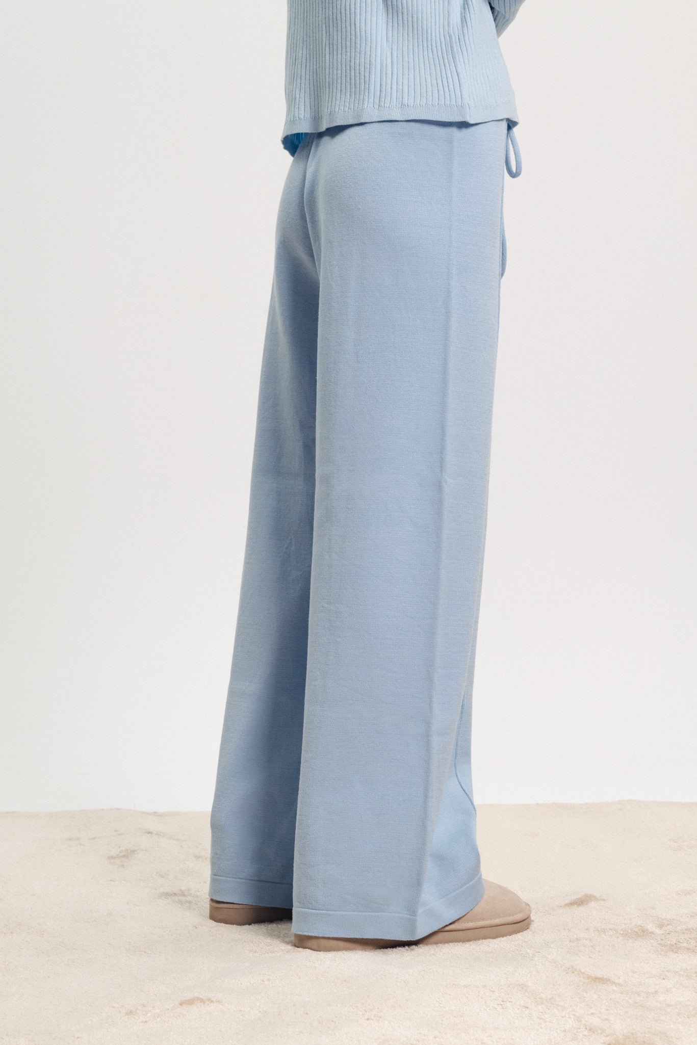 Soft Knit Pants - Blue