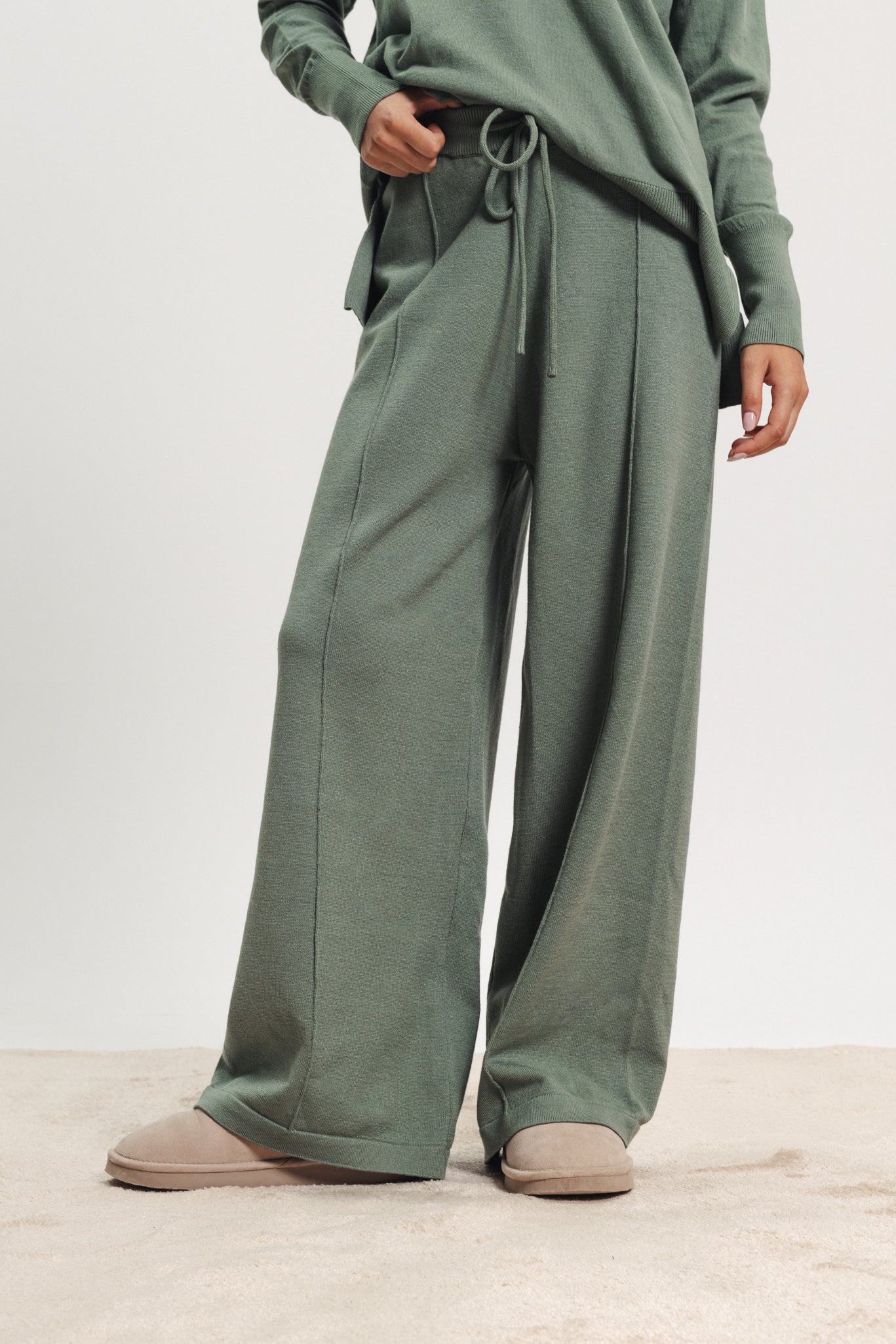 Soft Knit Pants (Top Not Included)- Green