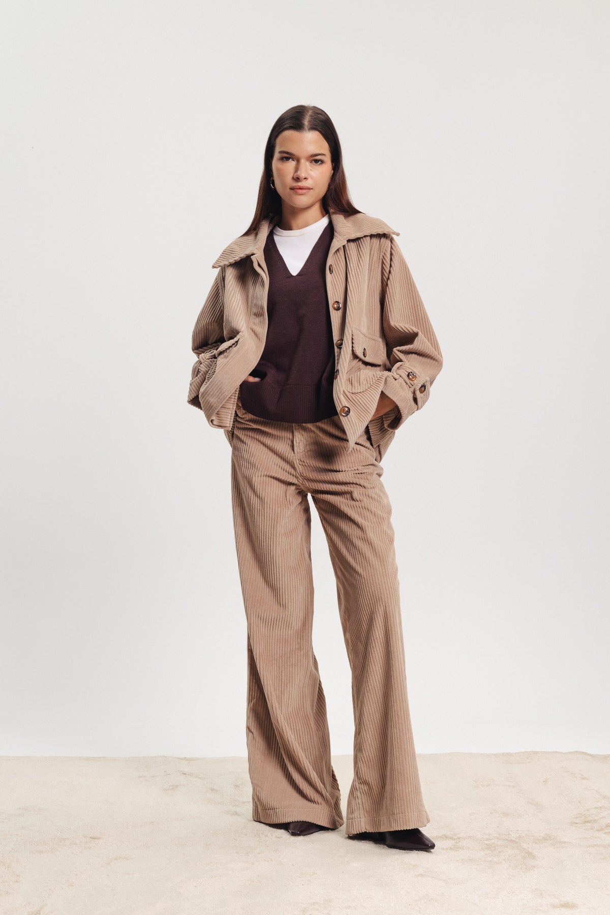 Corduroy Jacket - Beige
