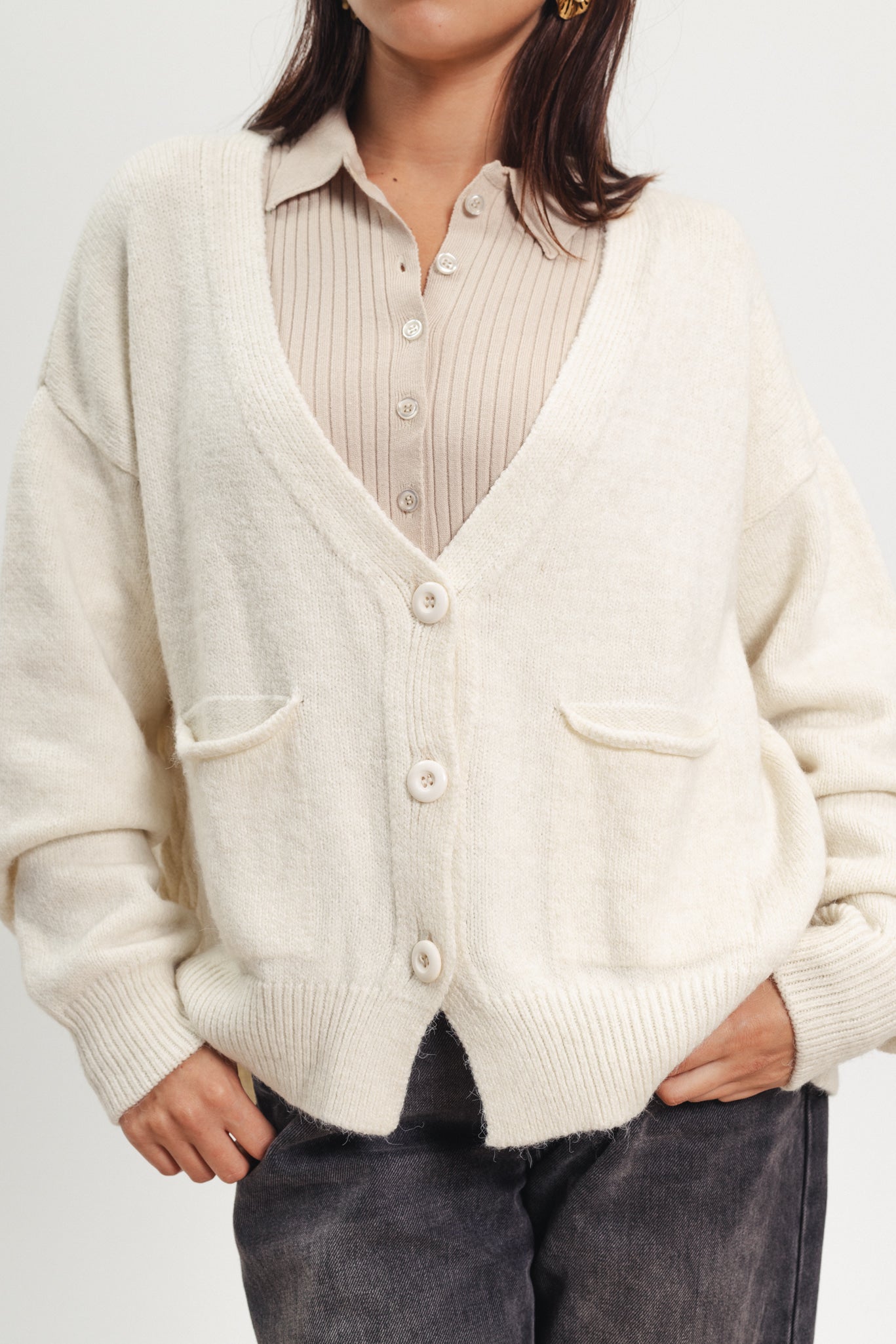 Wool Cardigan - Off White