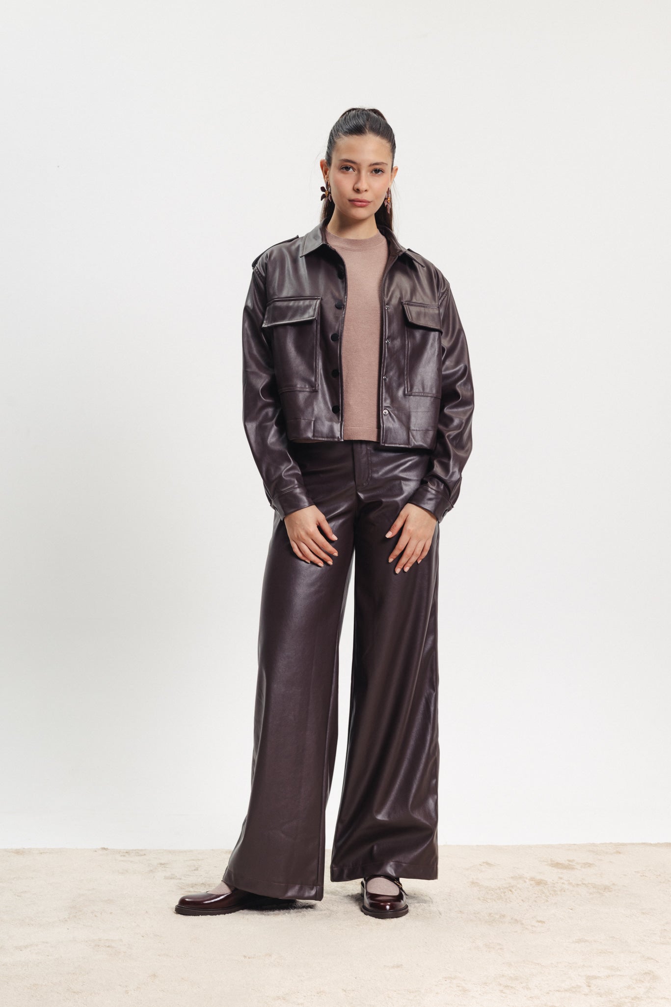 Leather Pants - Dark Brown