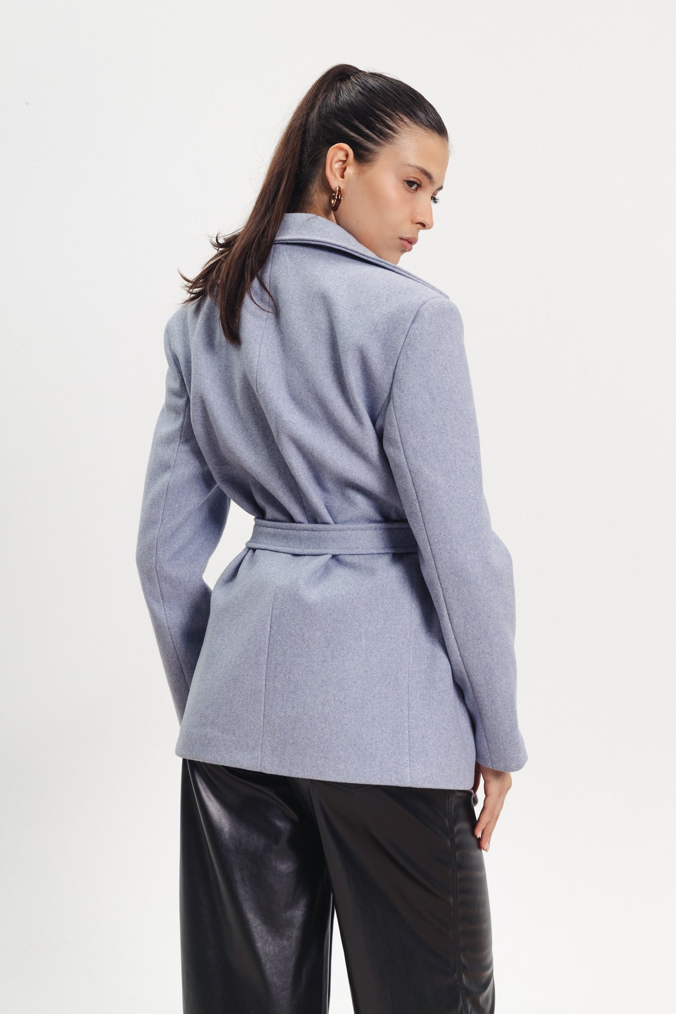 Buttoned Blazer - Light Blue