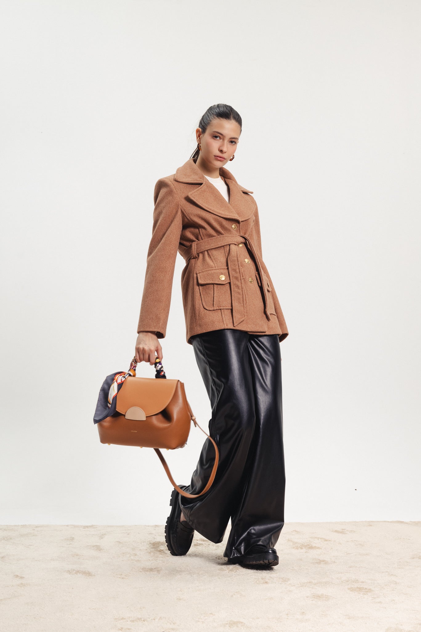 Buttoned Blazer - Camel