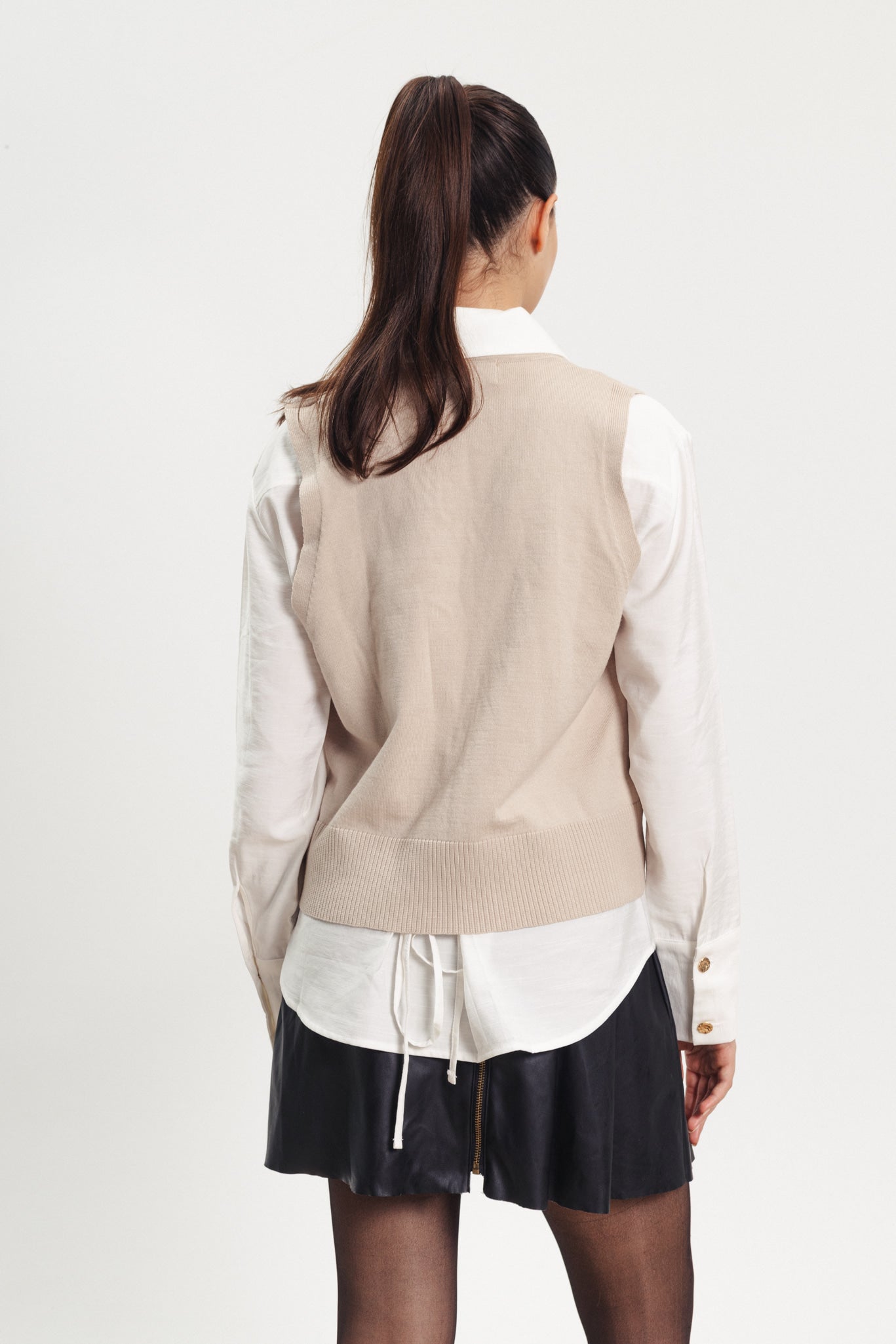 Knit Vest - Beige
