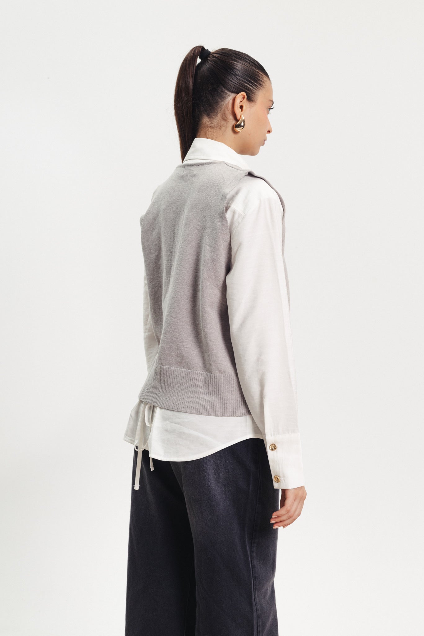 Knit Vest - Grey