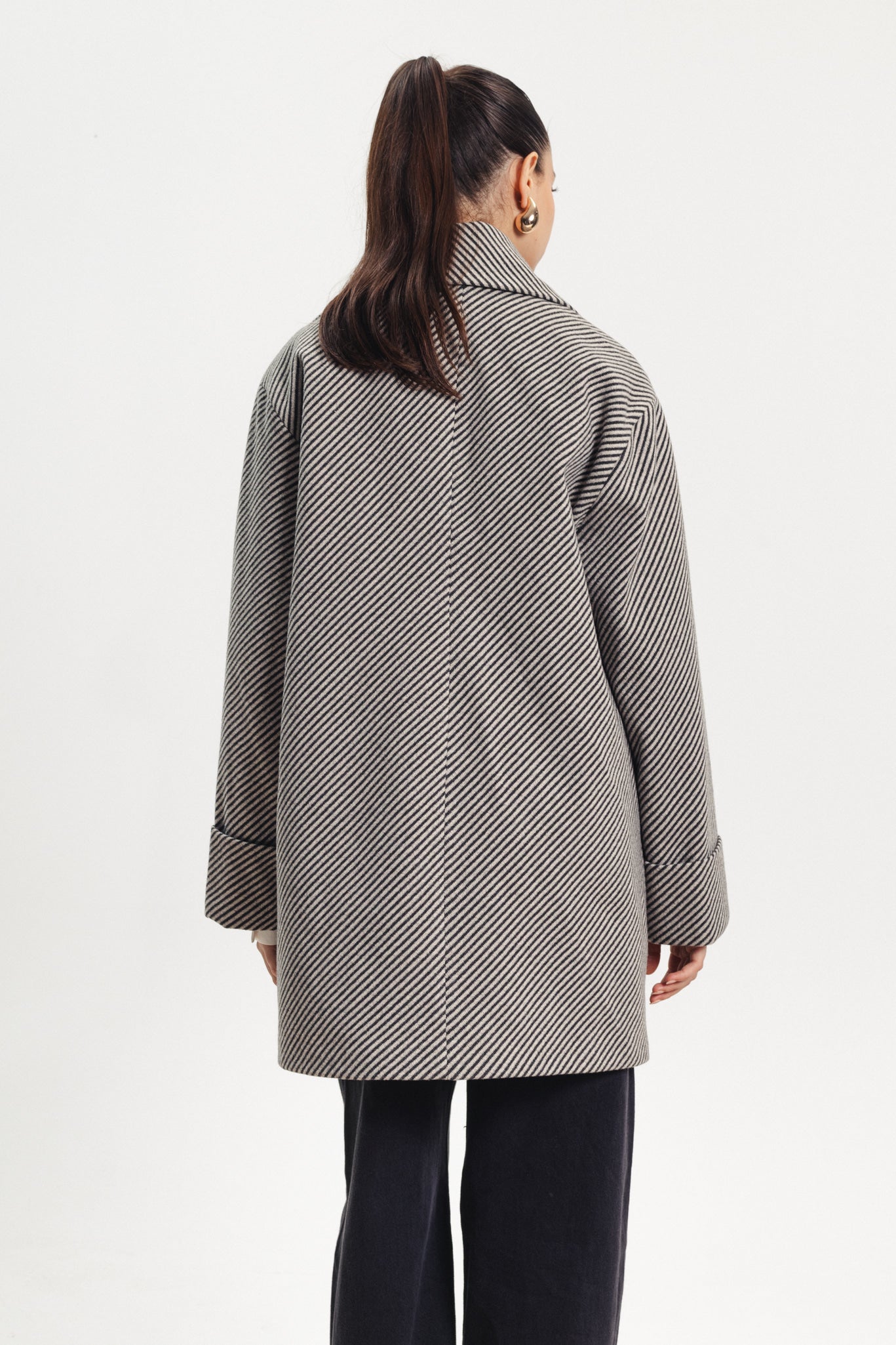 Mid Length Coat - Grey