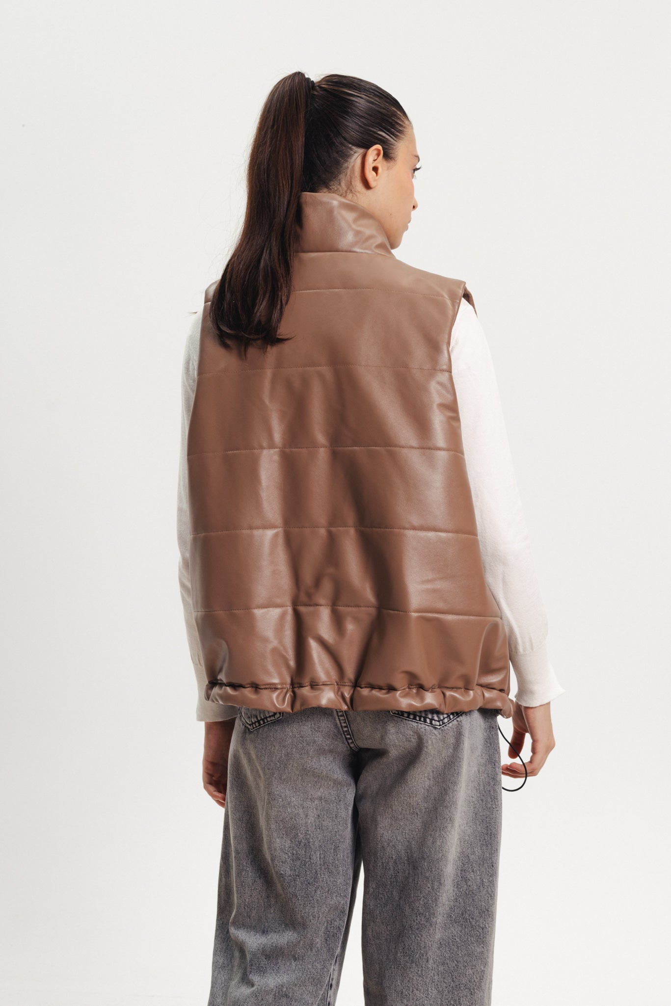 Puffer Vest - Coffee