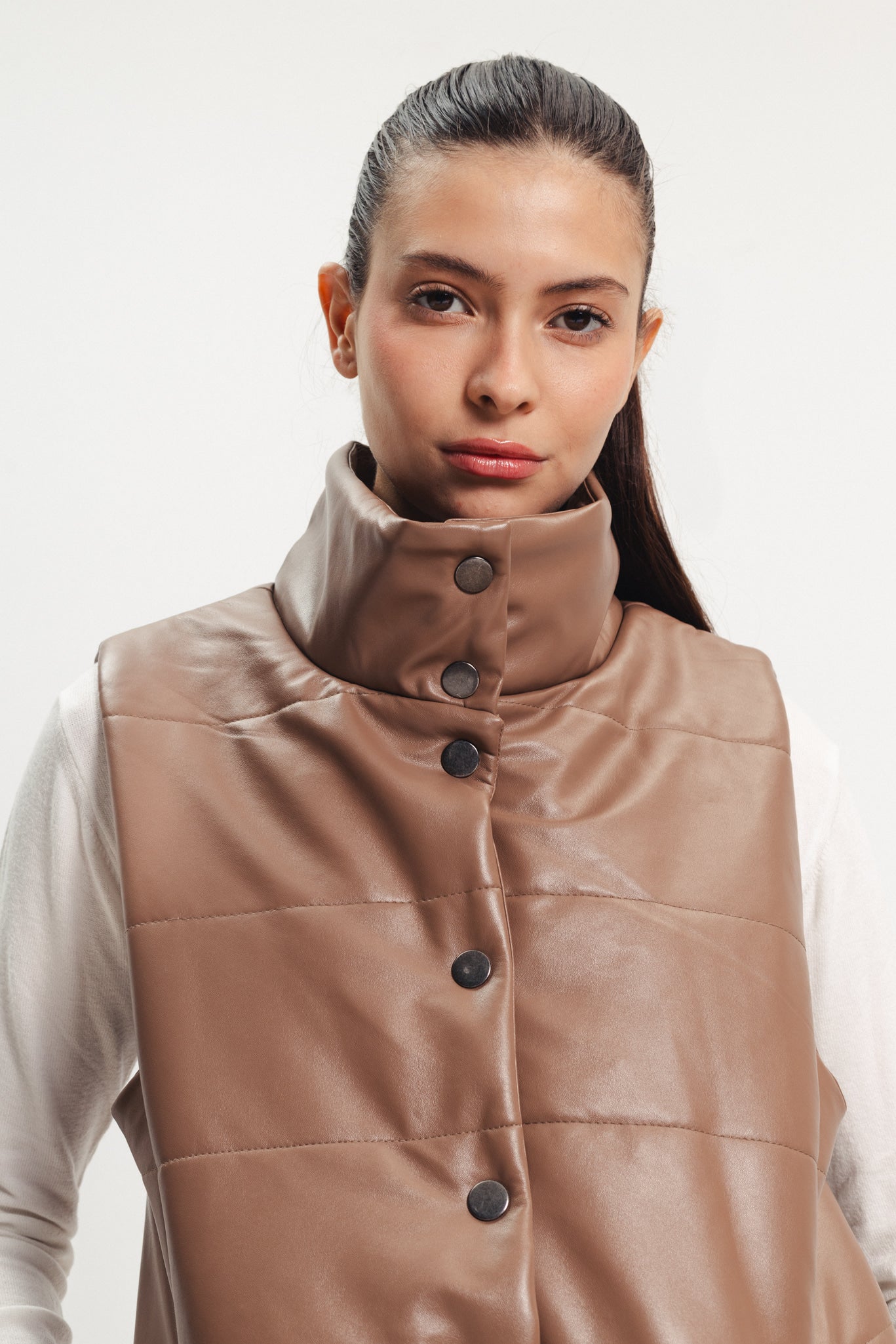 Puffer Vest - Coffee