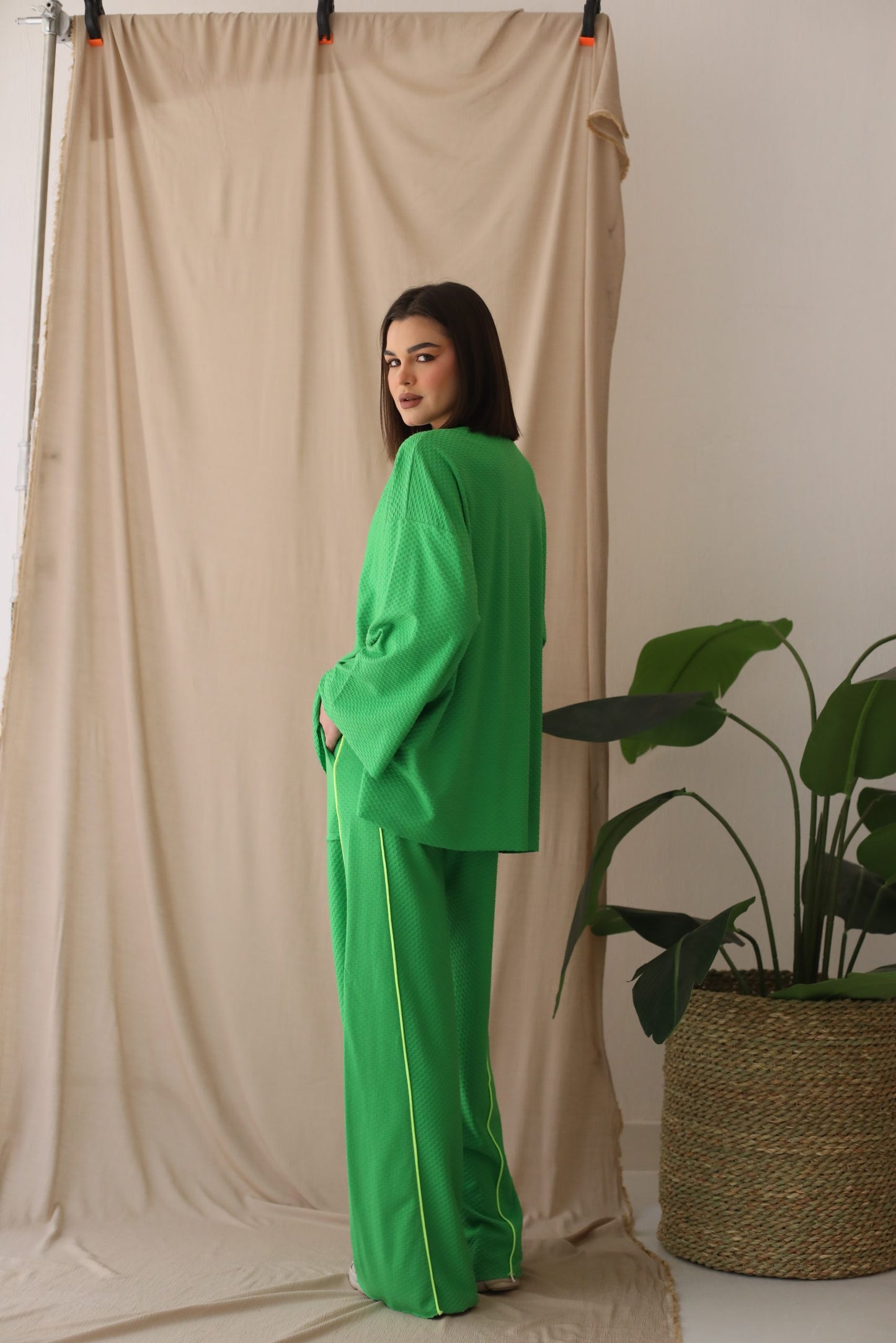 The Cozy Set in Electric Green