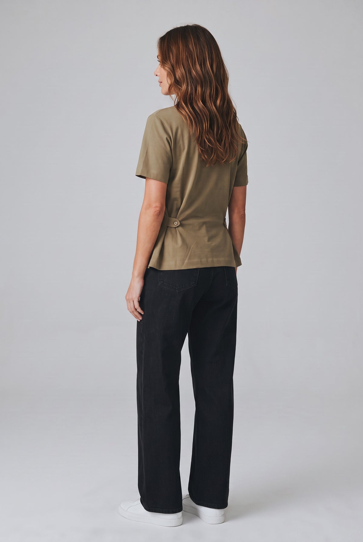 Cinched Basic Cotton T-shirt