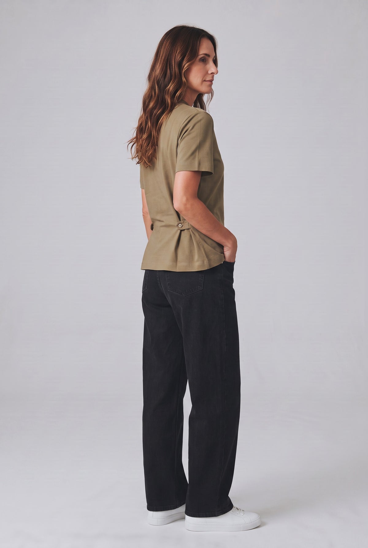 Cinched Basic Cotton T-shirt
