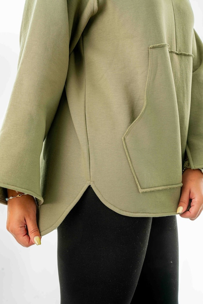 Oversized Hoodie - Olive