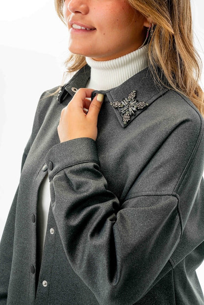 Embellished Collars Jacket