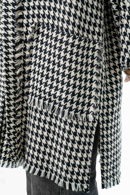 Monochrome Chic Cardigan