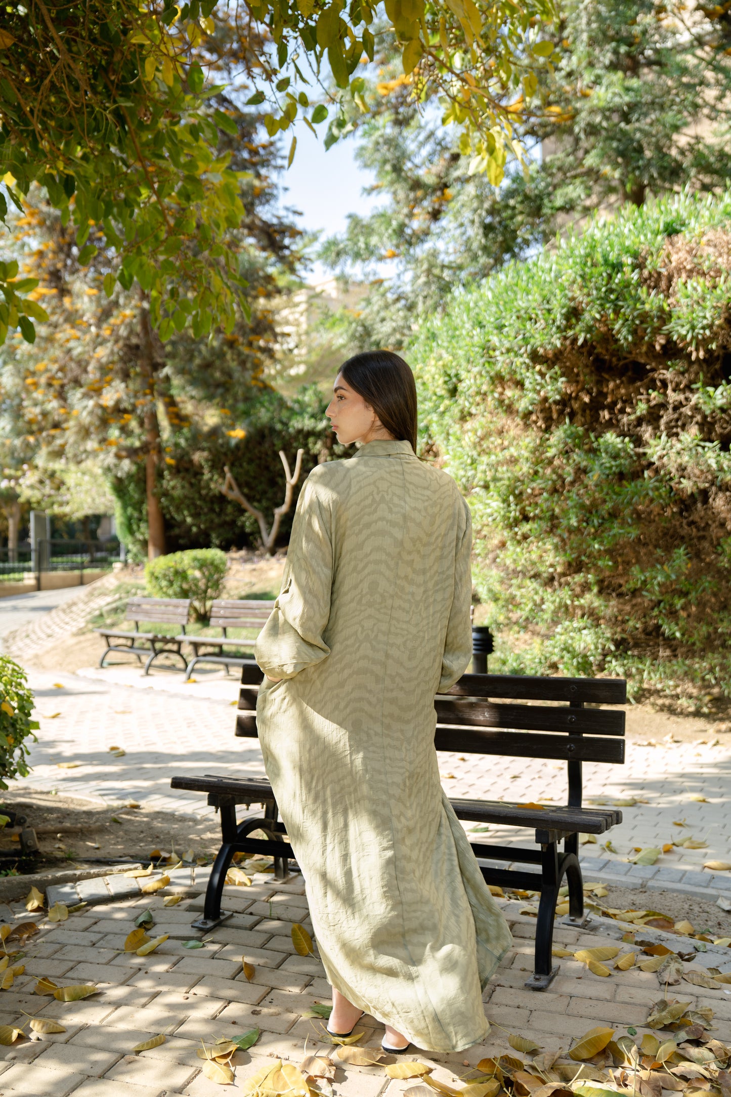 Overlapping Maxi Dress - Olive