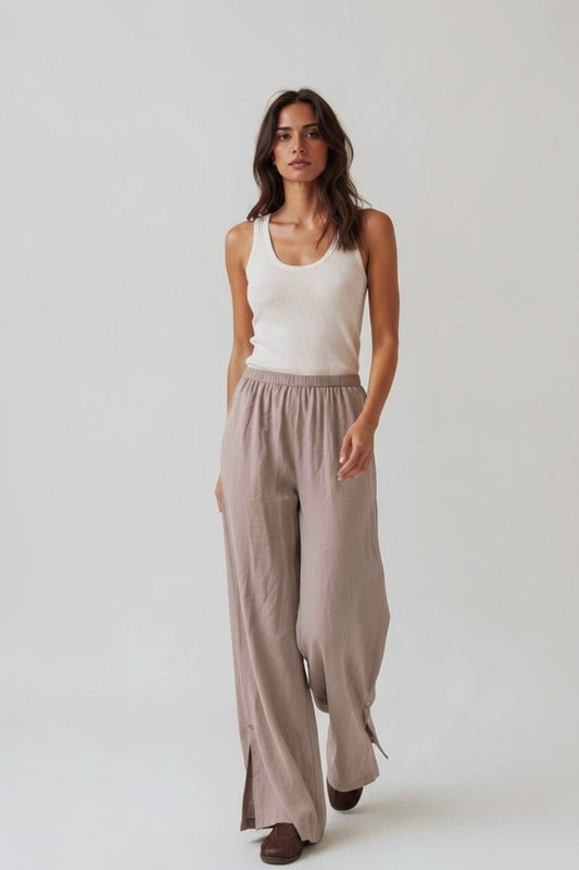 Coachella Wide Leg pants - Beige