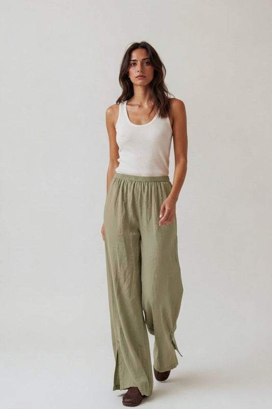 Coachella Wide Leg pants - Olive