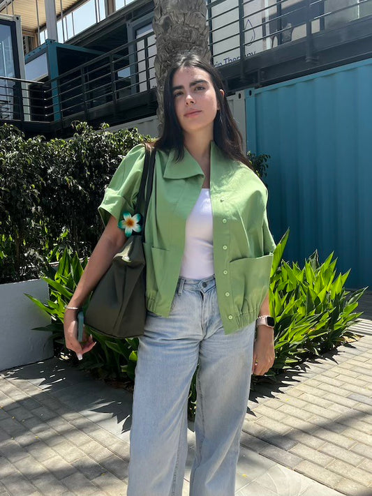 Bomb Cropped Shirt - Green