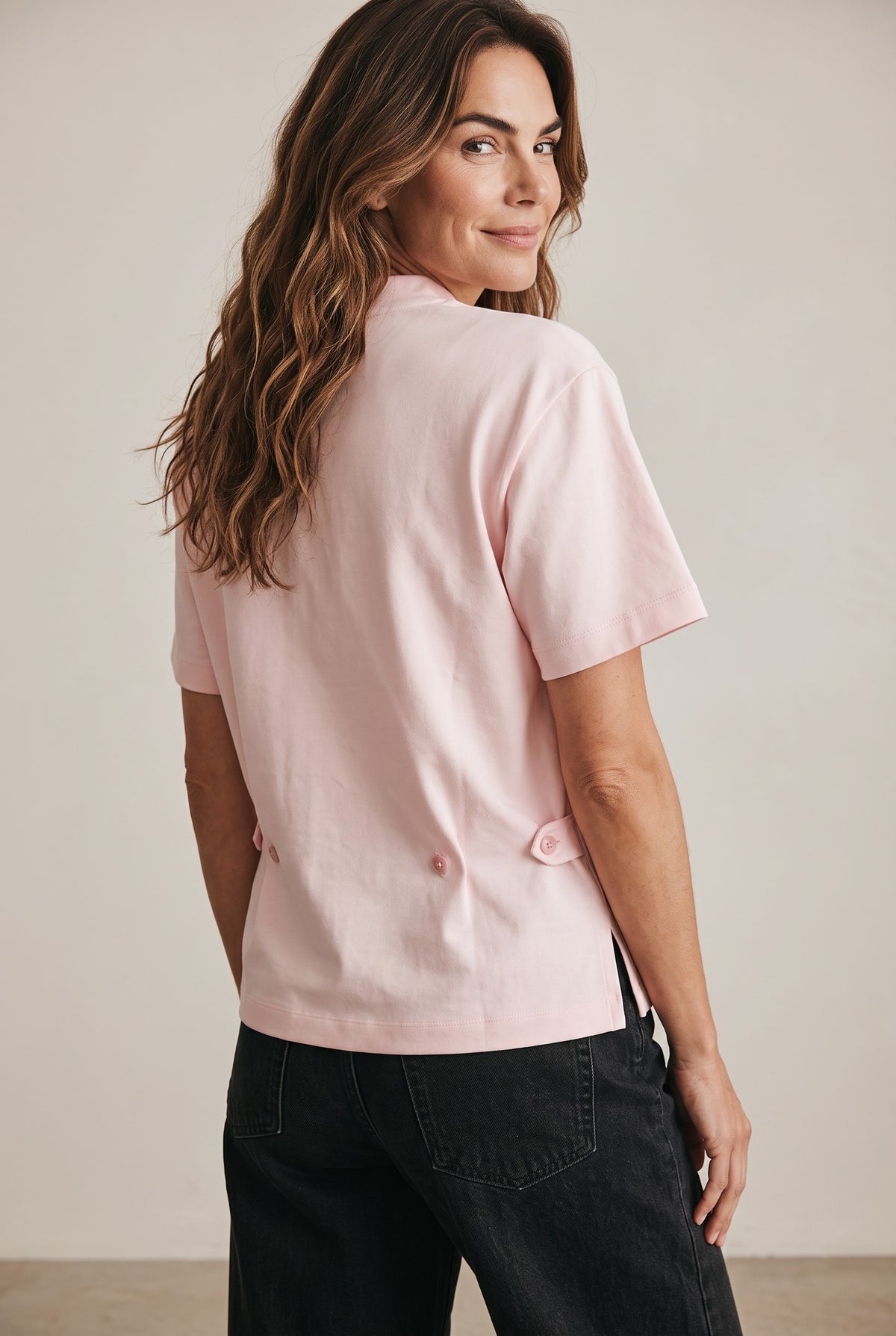 Cinched Basic Cotton T-shirt