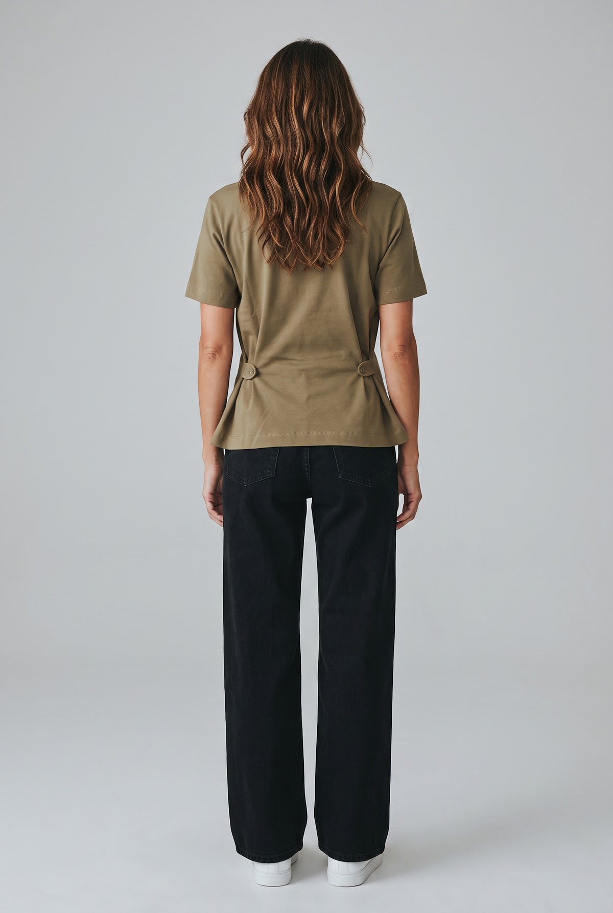 Cinched Basic Cotton T-shirt