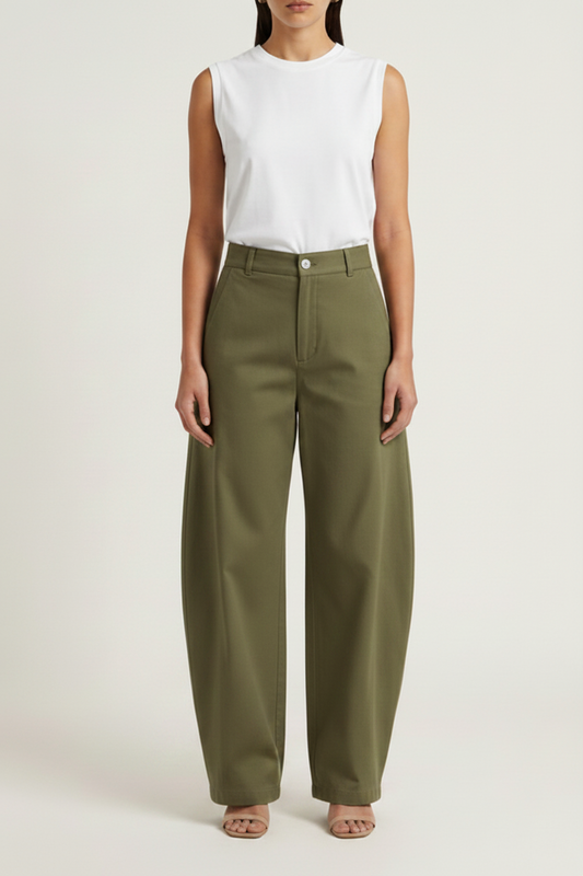 Soft Touch Gabardine Pants- Olive