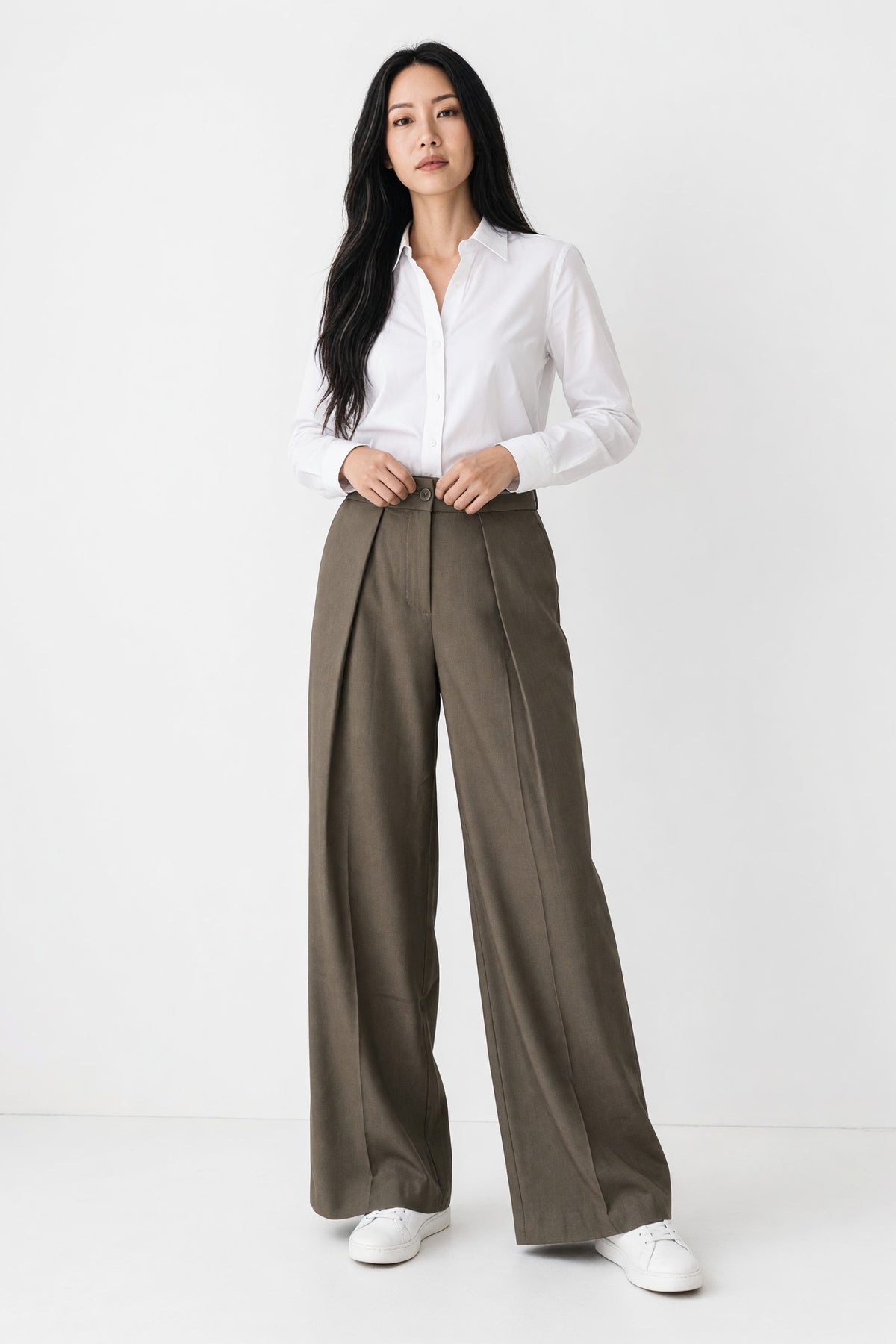 Paneled Wide Leg Pants