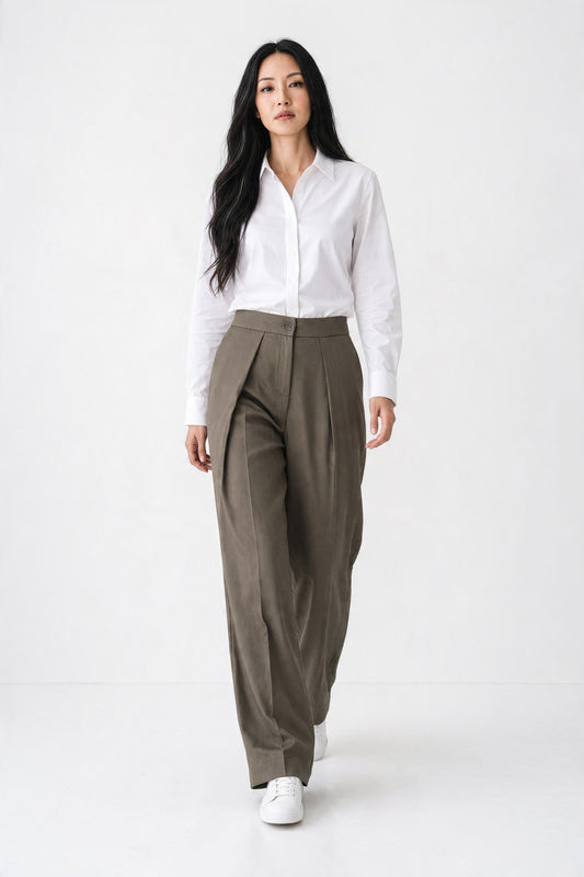 Paneled Wide Leg Pants