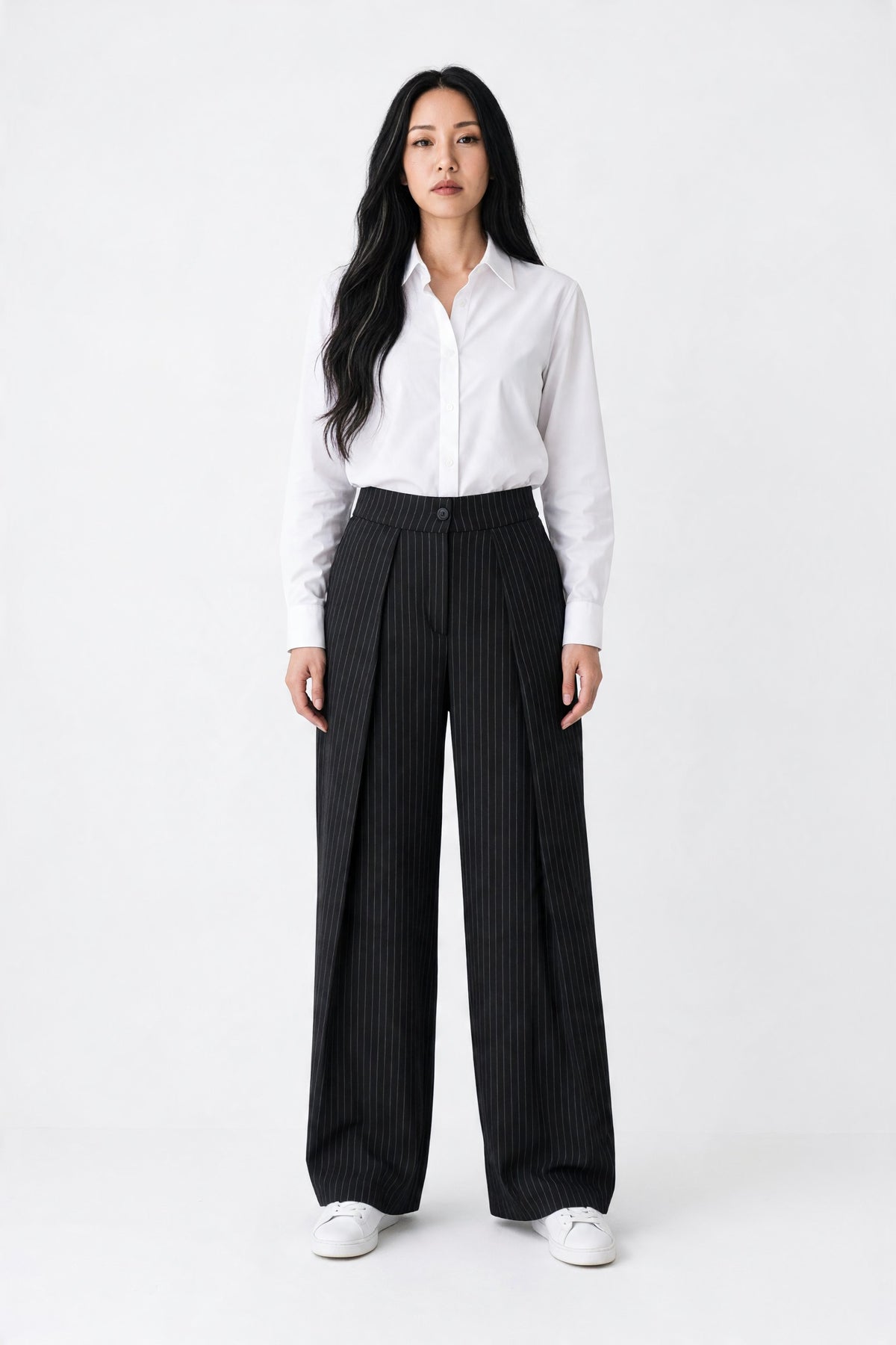 Paneled striped Pants