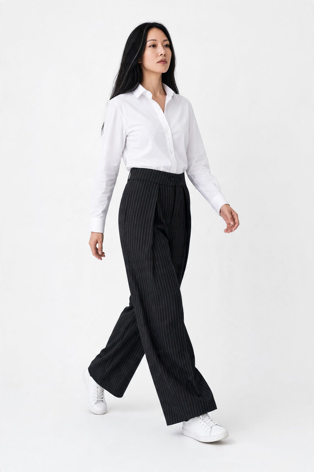 Paneled striped Pants