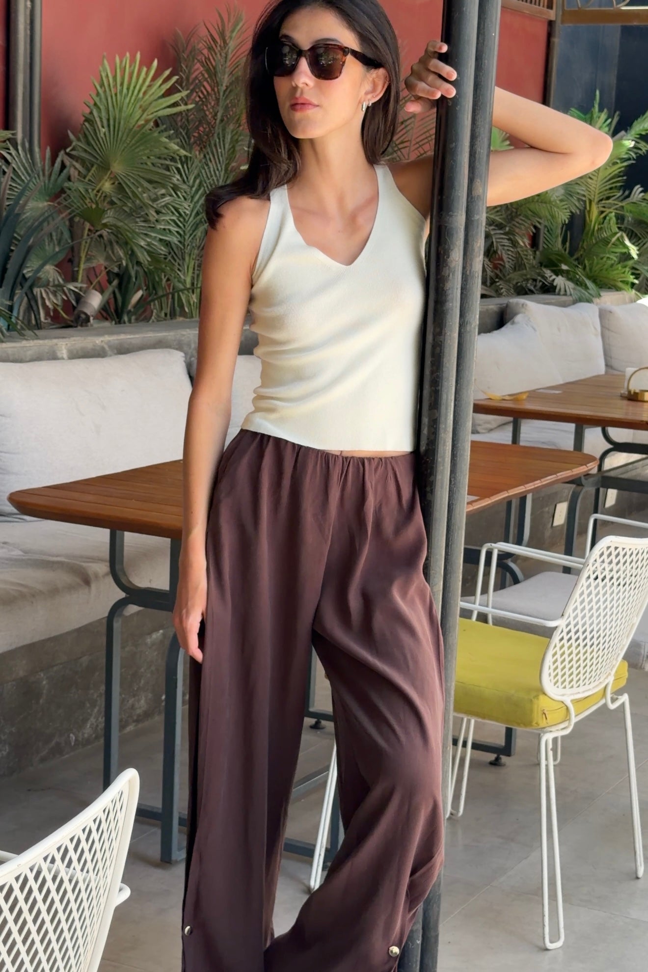 Coachella Wide Leg pants - Brown