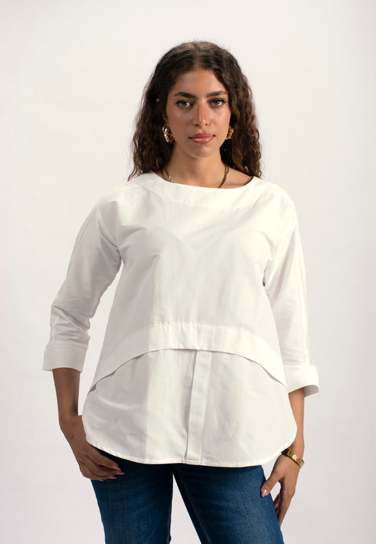 Layered Shirt - White