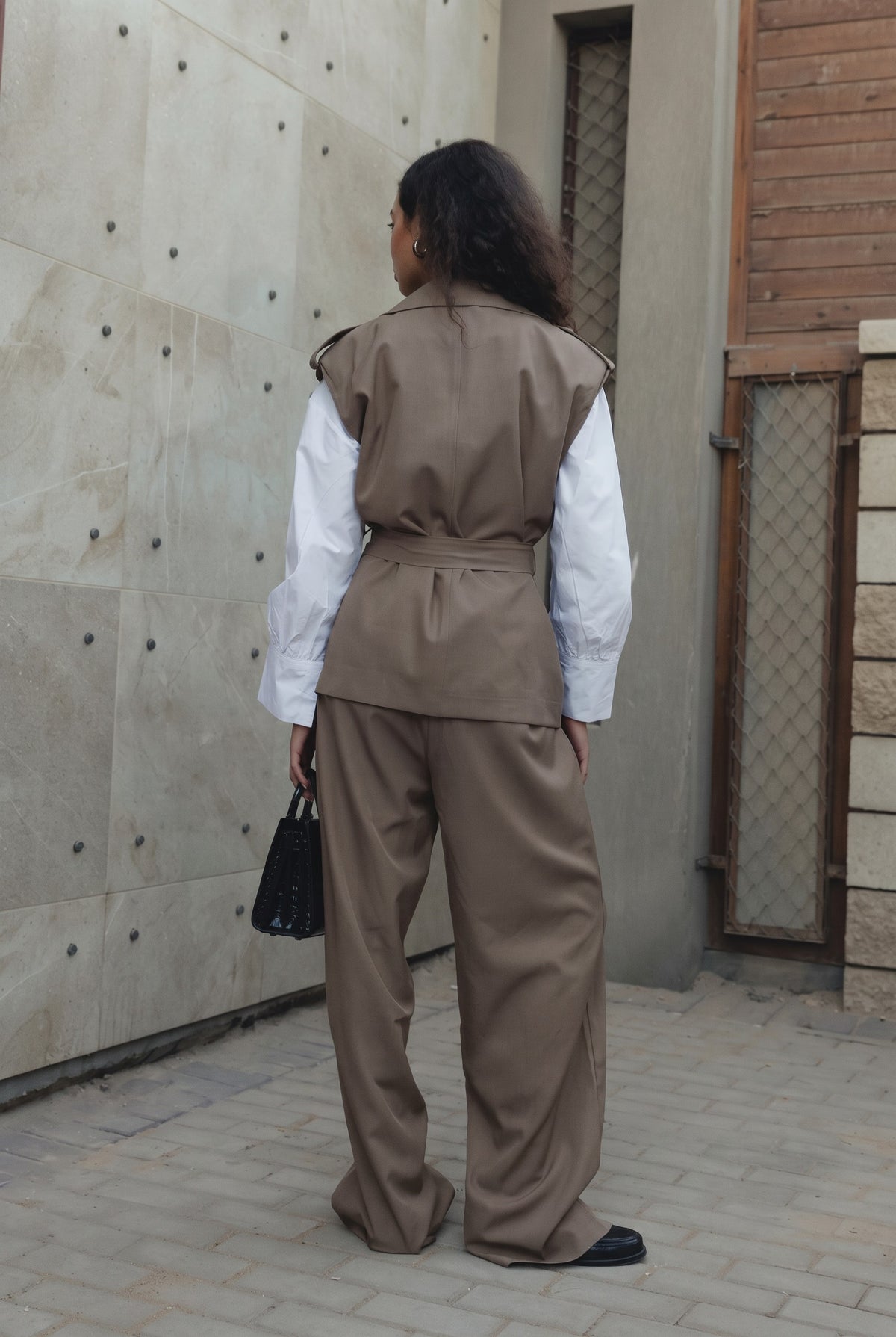 Tencel Belted Vest