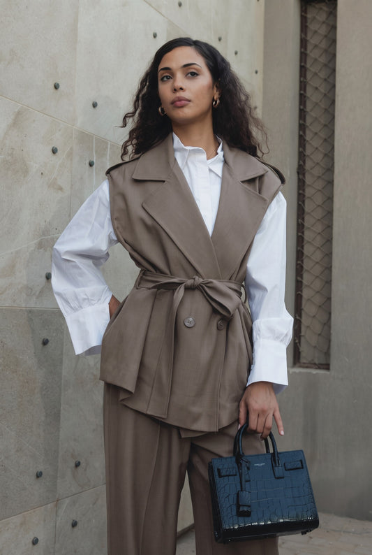 Tencel Belted Vest