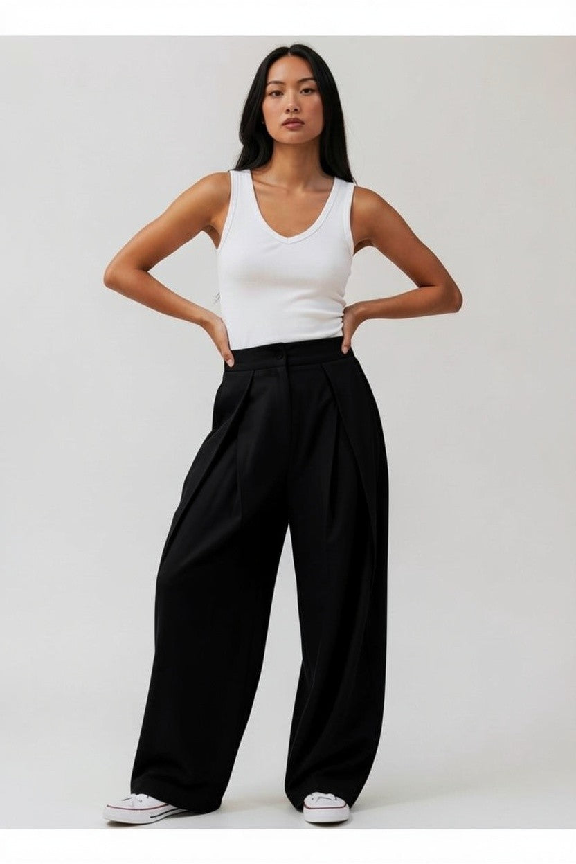 Paneled Pants - Black