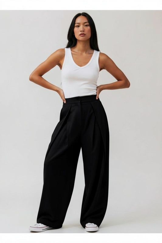 Paneled Pants - Black