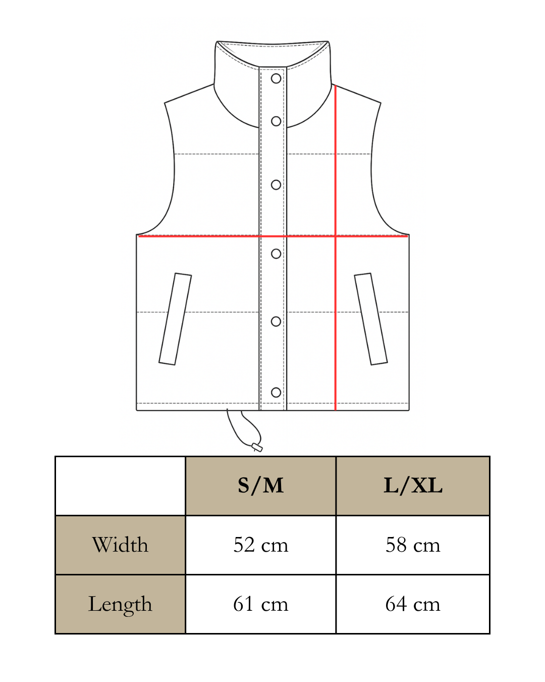 Puffer Vest - Dark Brown