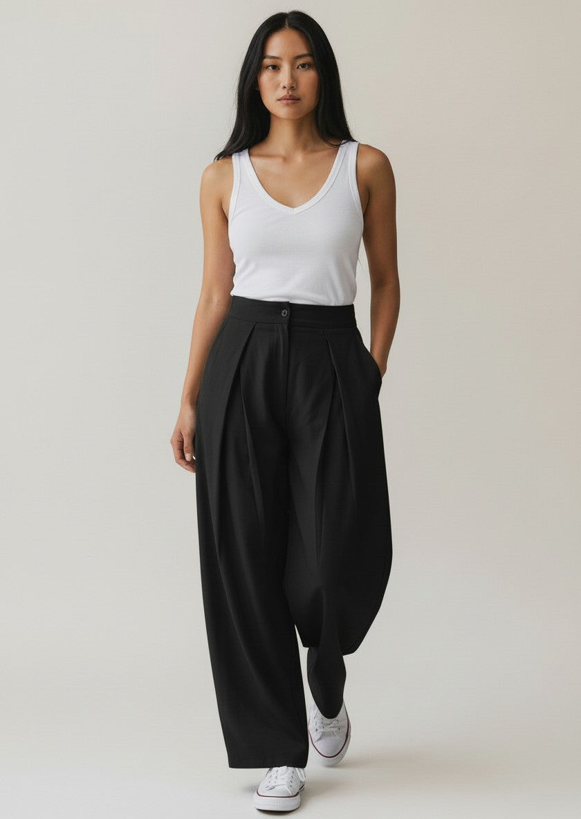 Paneled Pants - Black