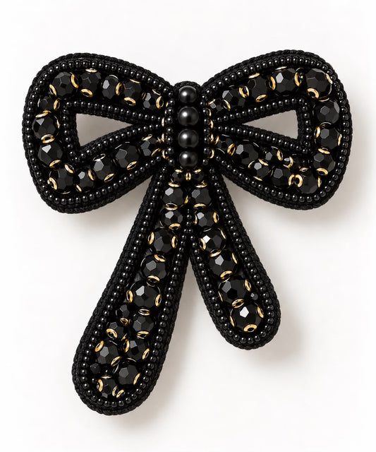 Black Bow Brooch