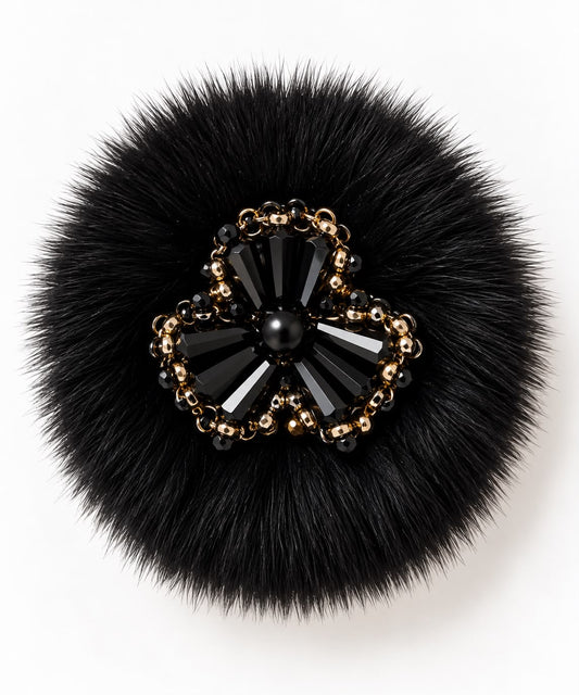 Rabbit Fur Brooch