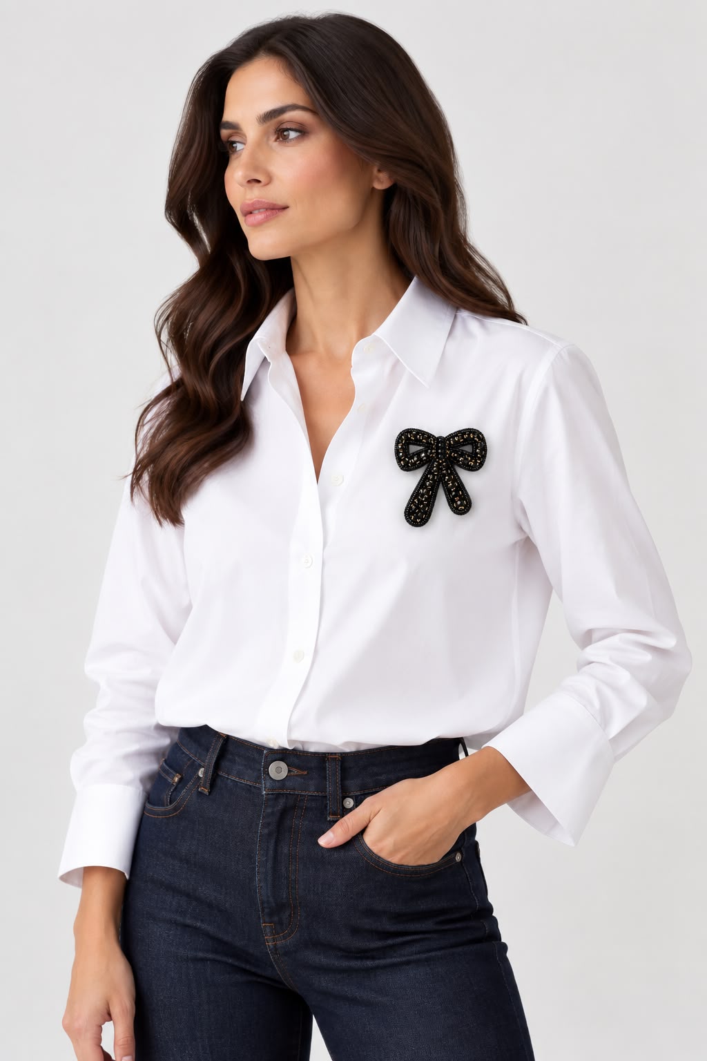 Black Bow Brooch