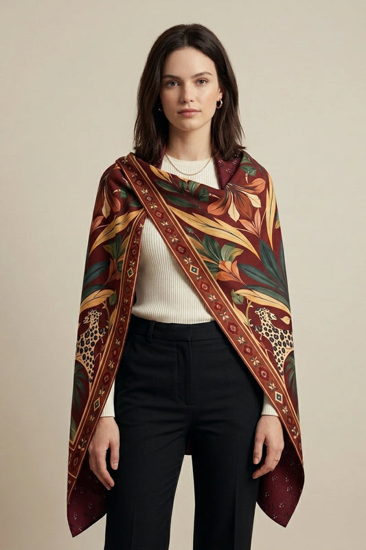 Suede Printed Scarf